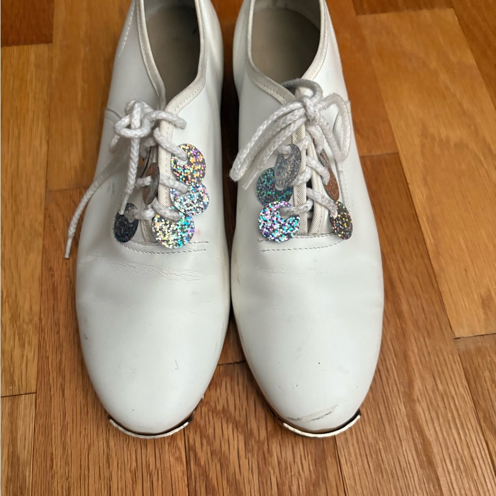 White Women's Dance Clogging Shoes
